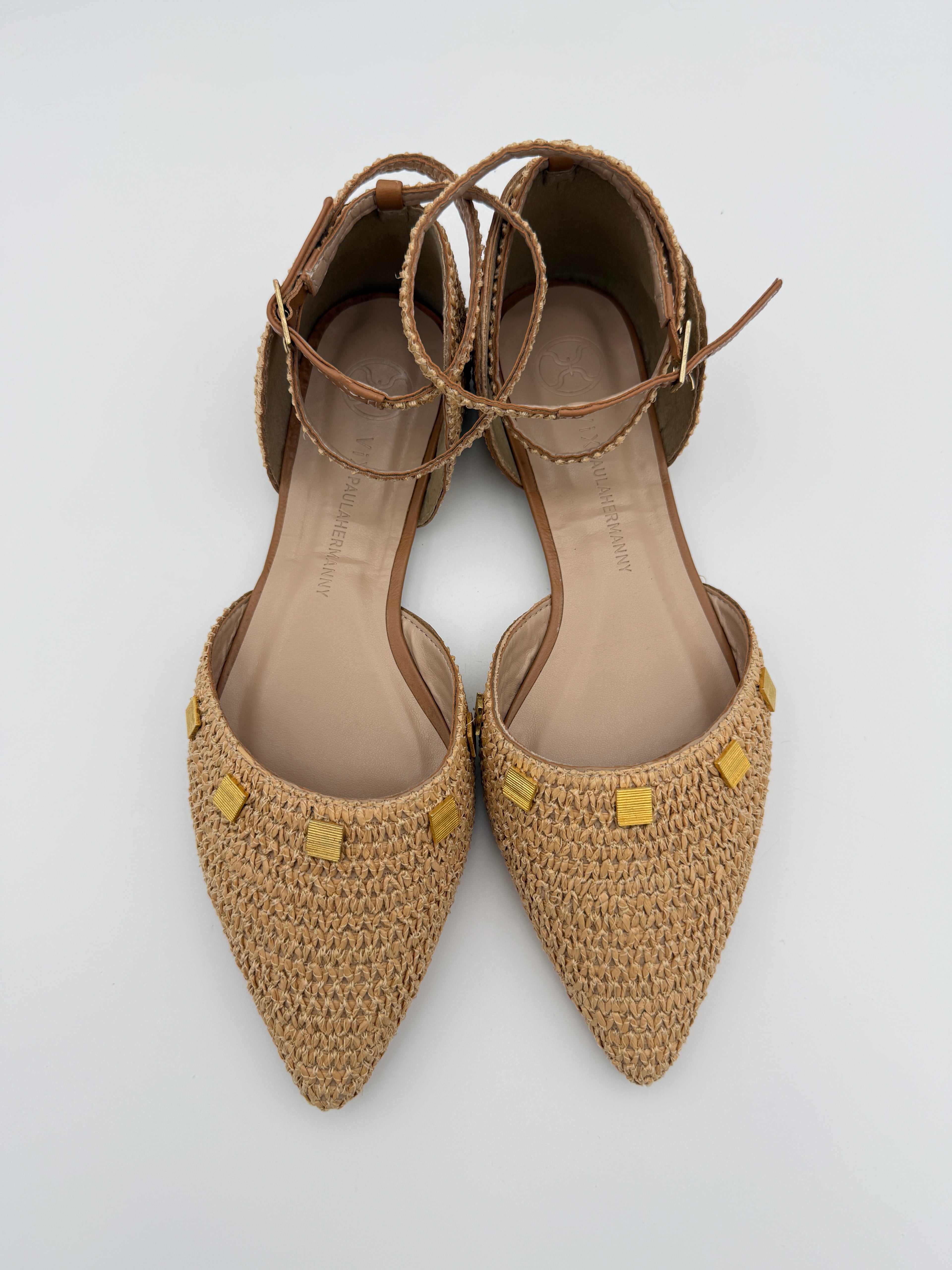VIX Fiorela Raffia Flats - New - Size US9