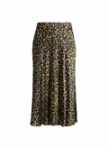 Zara Jaguar Green Print Skirt - Size L