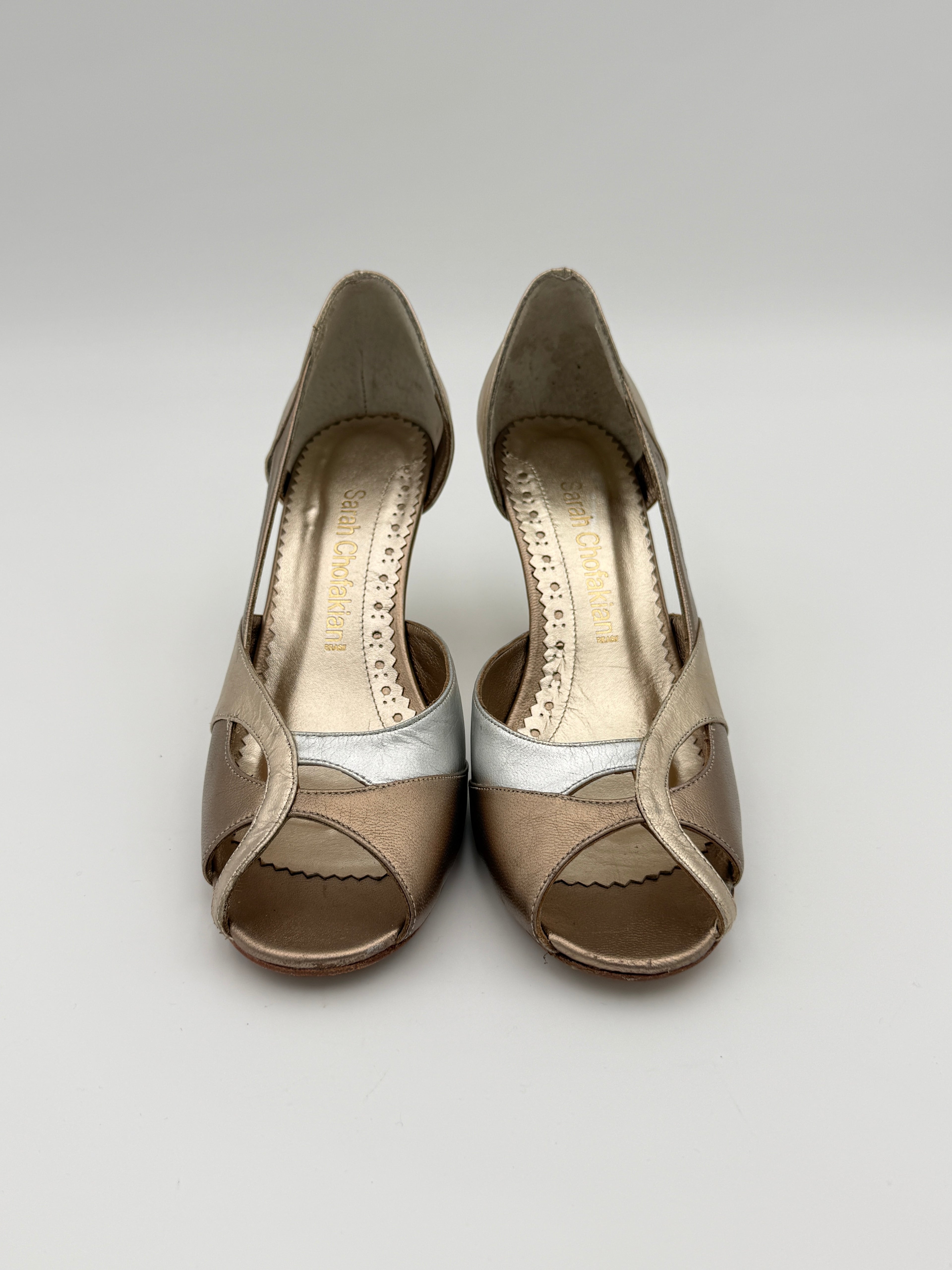 Sarah Chofakian Soft Gold Kitten heel EU38