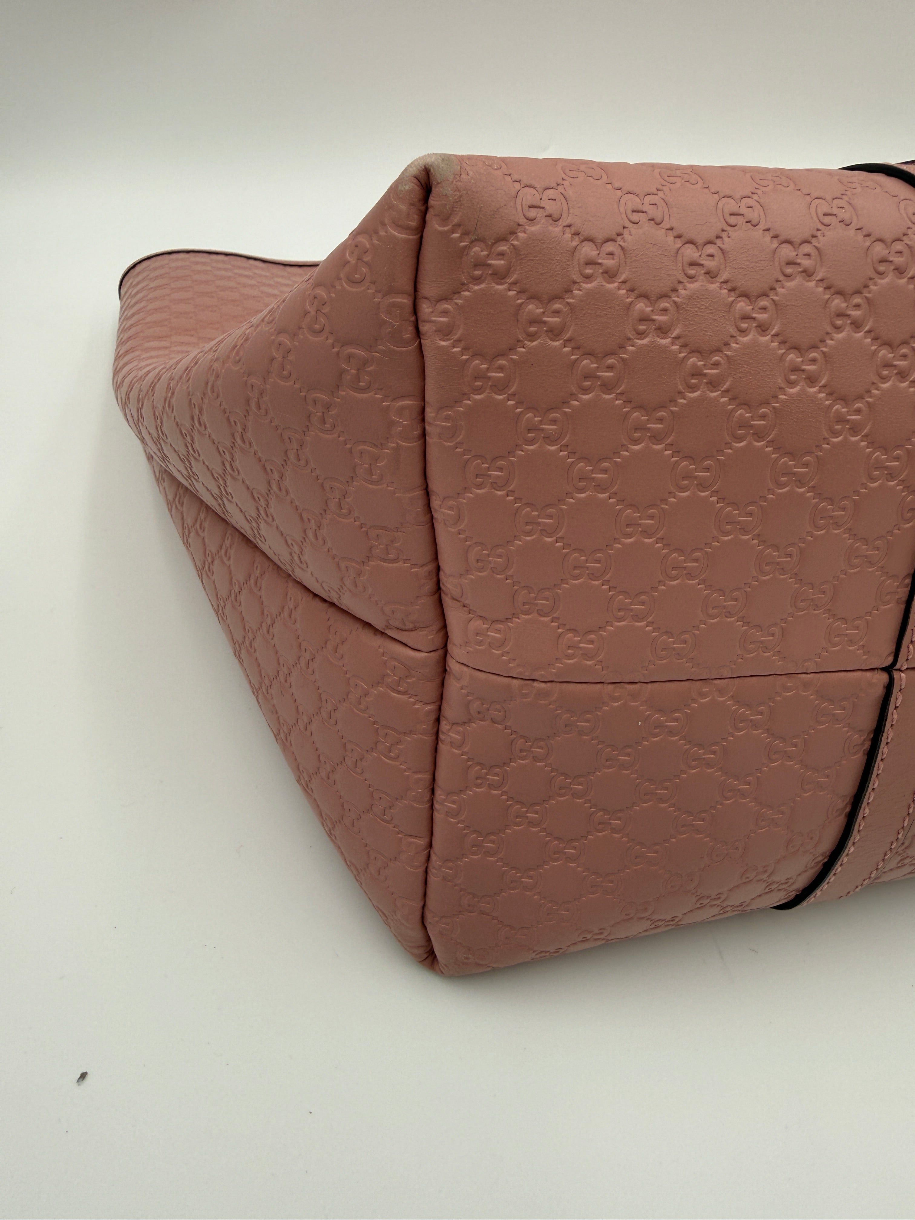 Gucci Pink Microgussisima Large Joy Tote