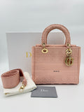 Lady Dior Cannage Rosewood Canvas
