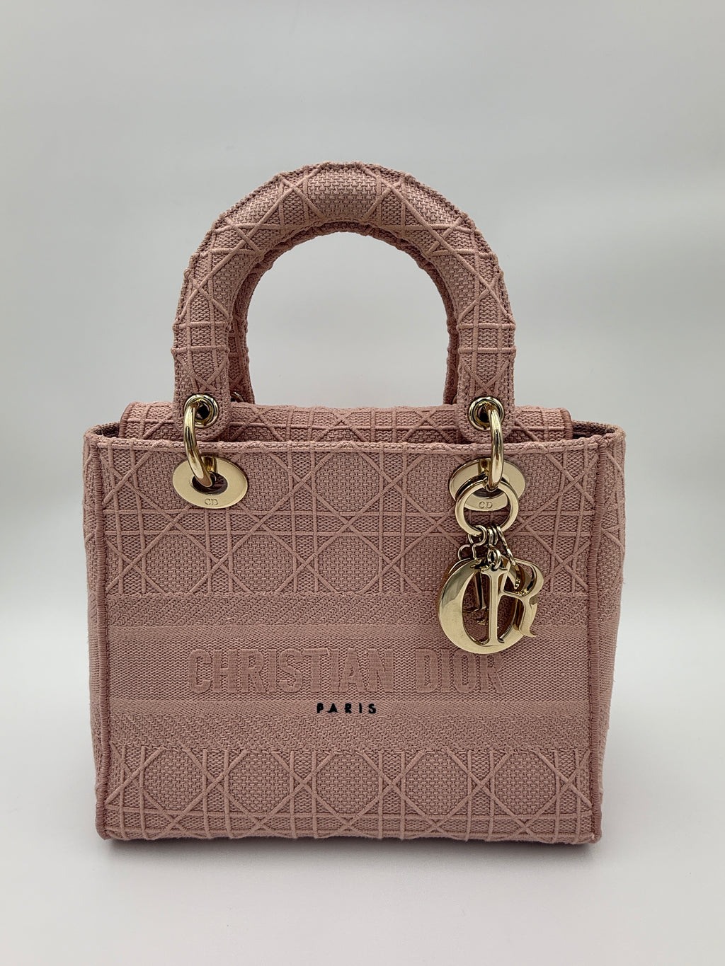 Lady Dior Cannage Rosewood Canvas