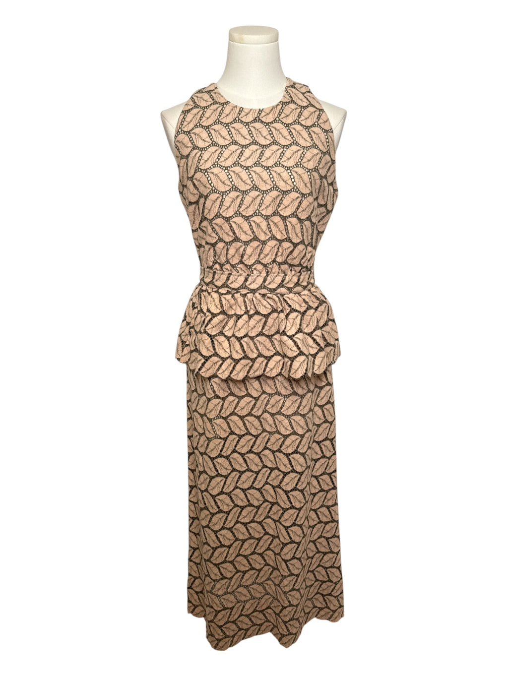 GAITEE ROSE AND GRAY LACE DRESS MEDIUM