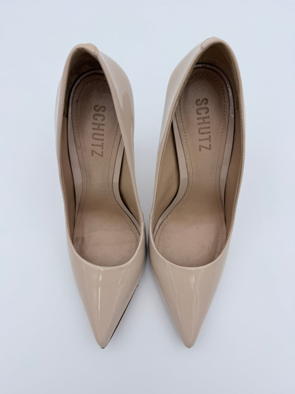 Schutz Nude Patent Scarpin size 7