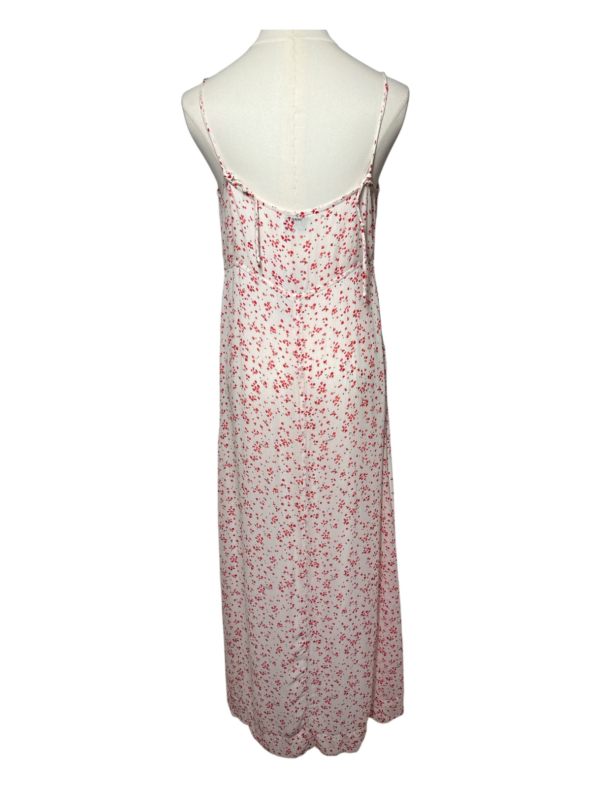 Ganni White red flowers Dress Medium
