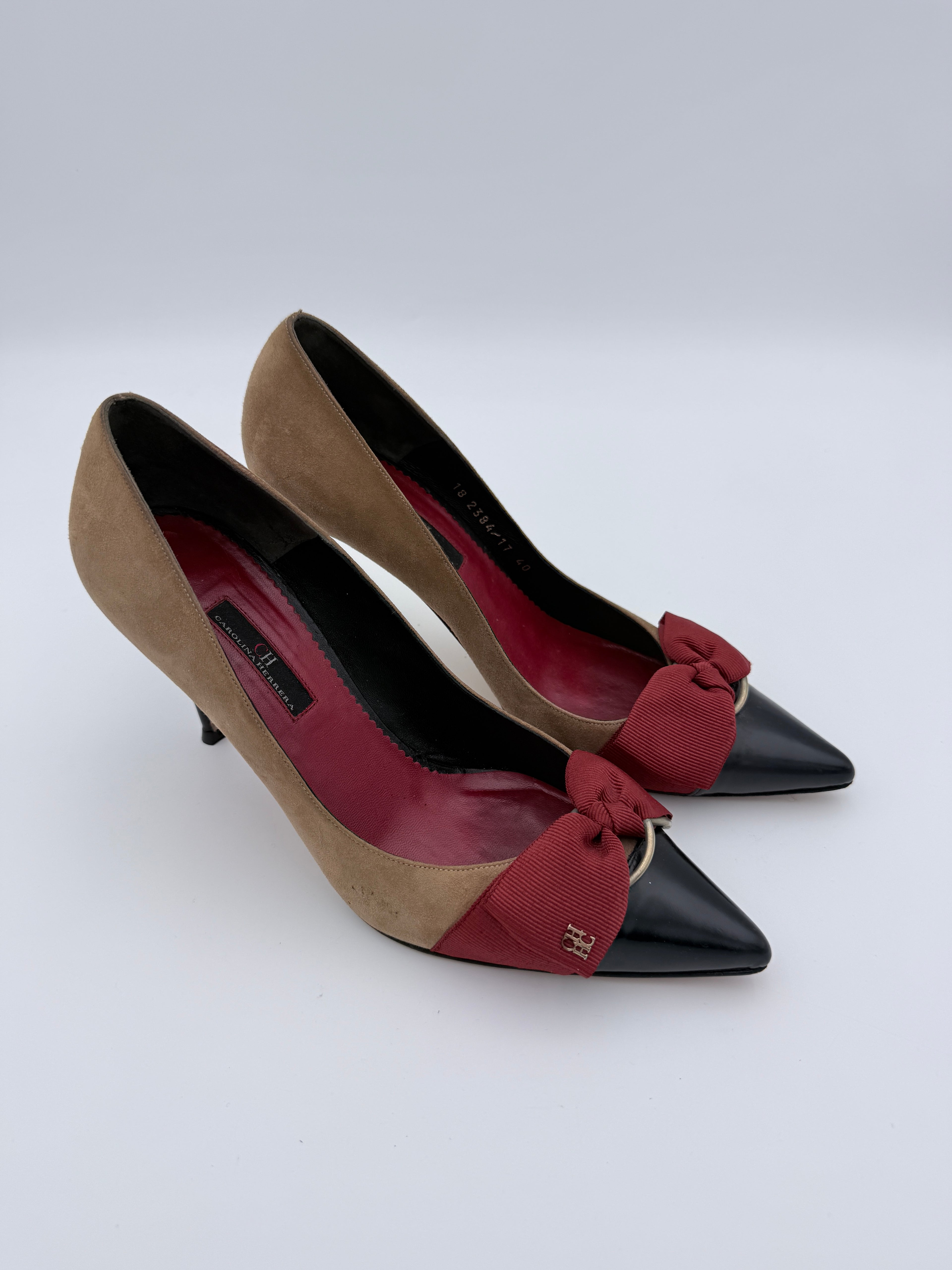 Carolina Herrera Red Bow Scarpin size 40