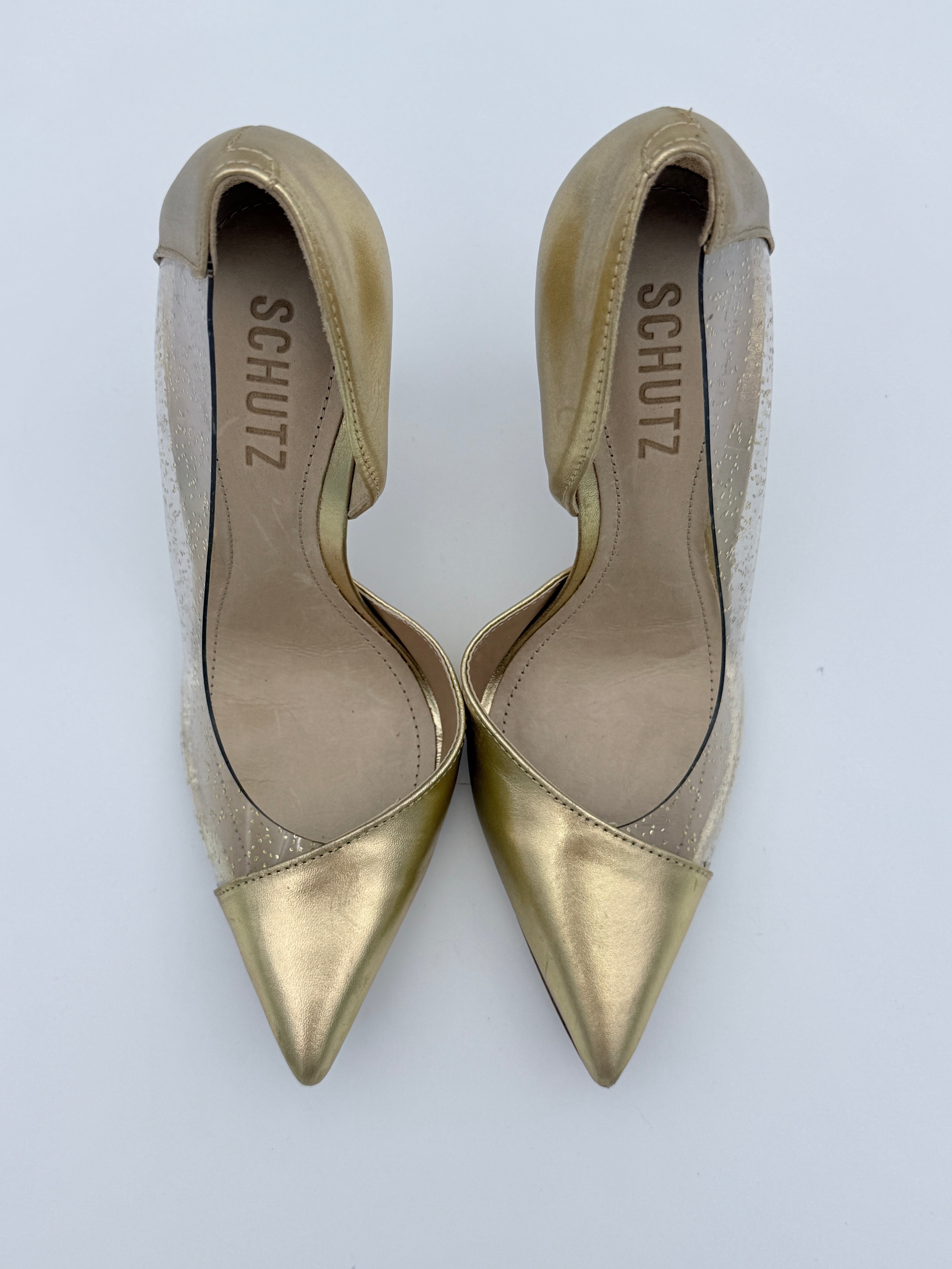 Schutz Chelsie Gold New Size 6.5
