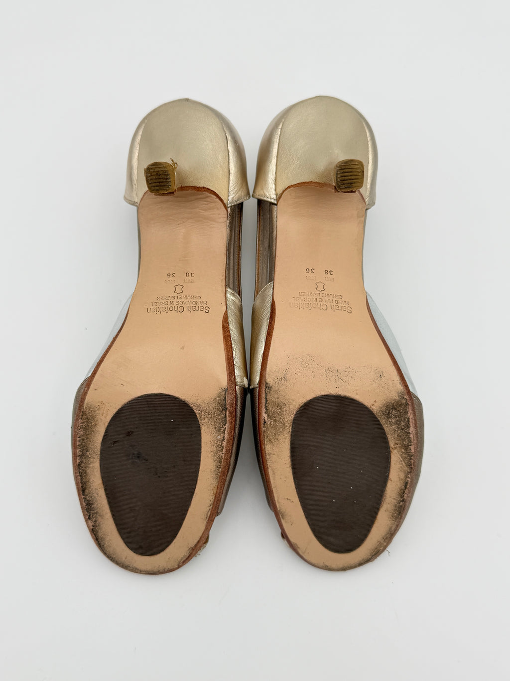 Sarah Chofakian Soft Gold Kitten heel EU38
