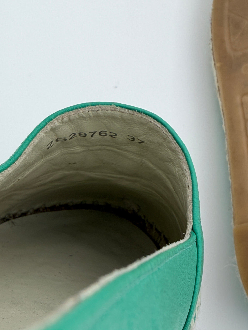 Chanel Green Leather Espadrille size 37
