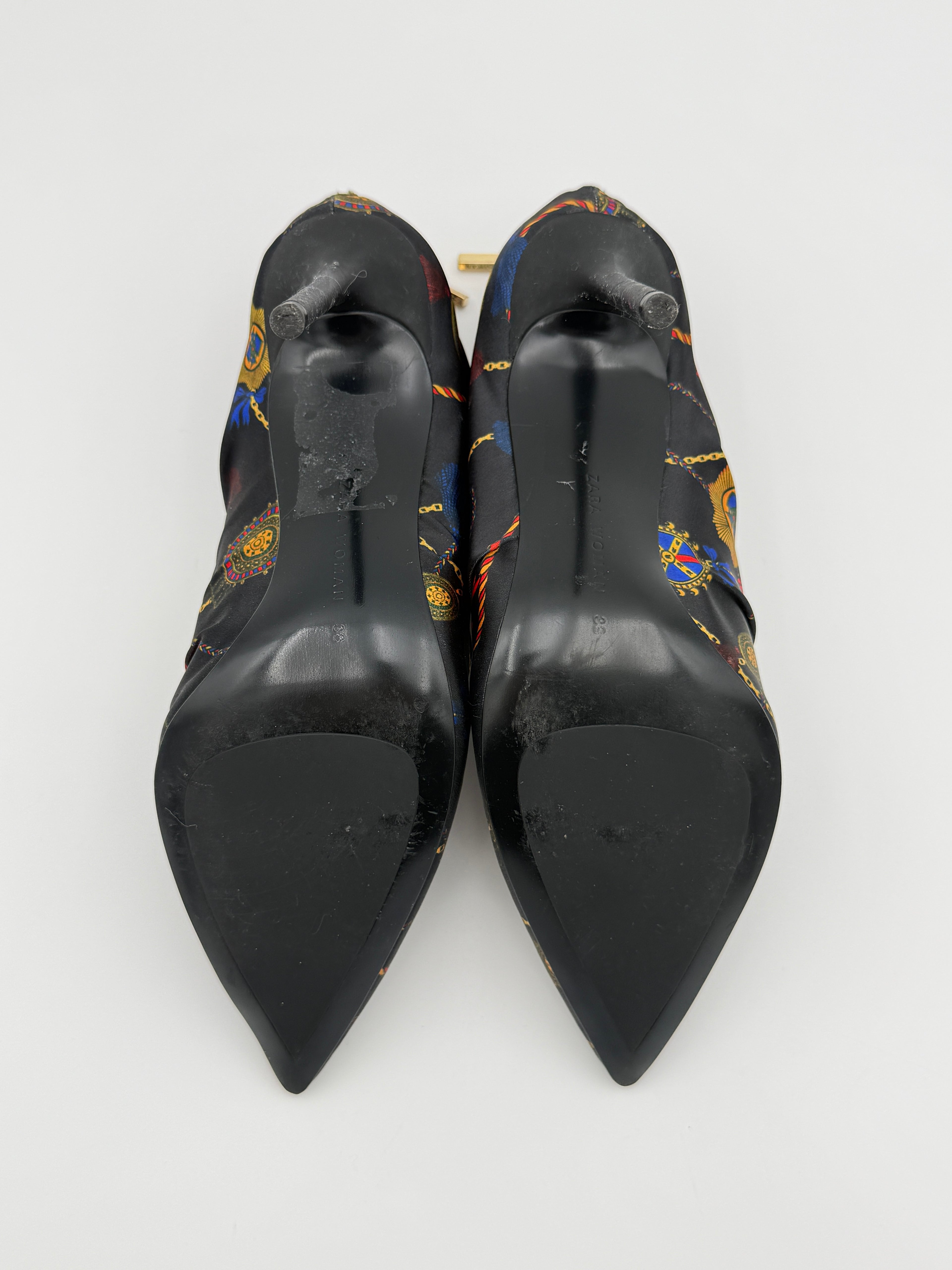 Zara Printed Boots Size 38