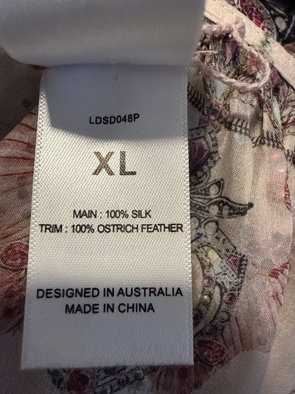 Camilla Feather Sleeve Wrap Dress XL
