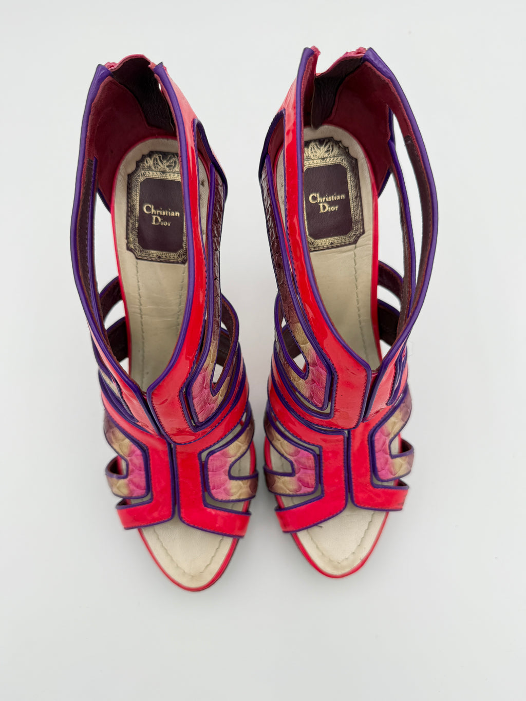 Dior Neon Pink Patent Heel Size 39