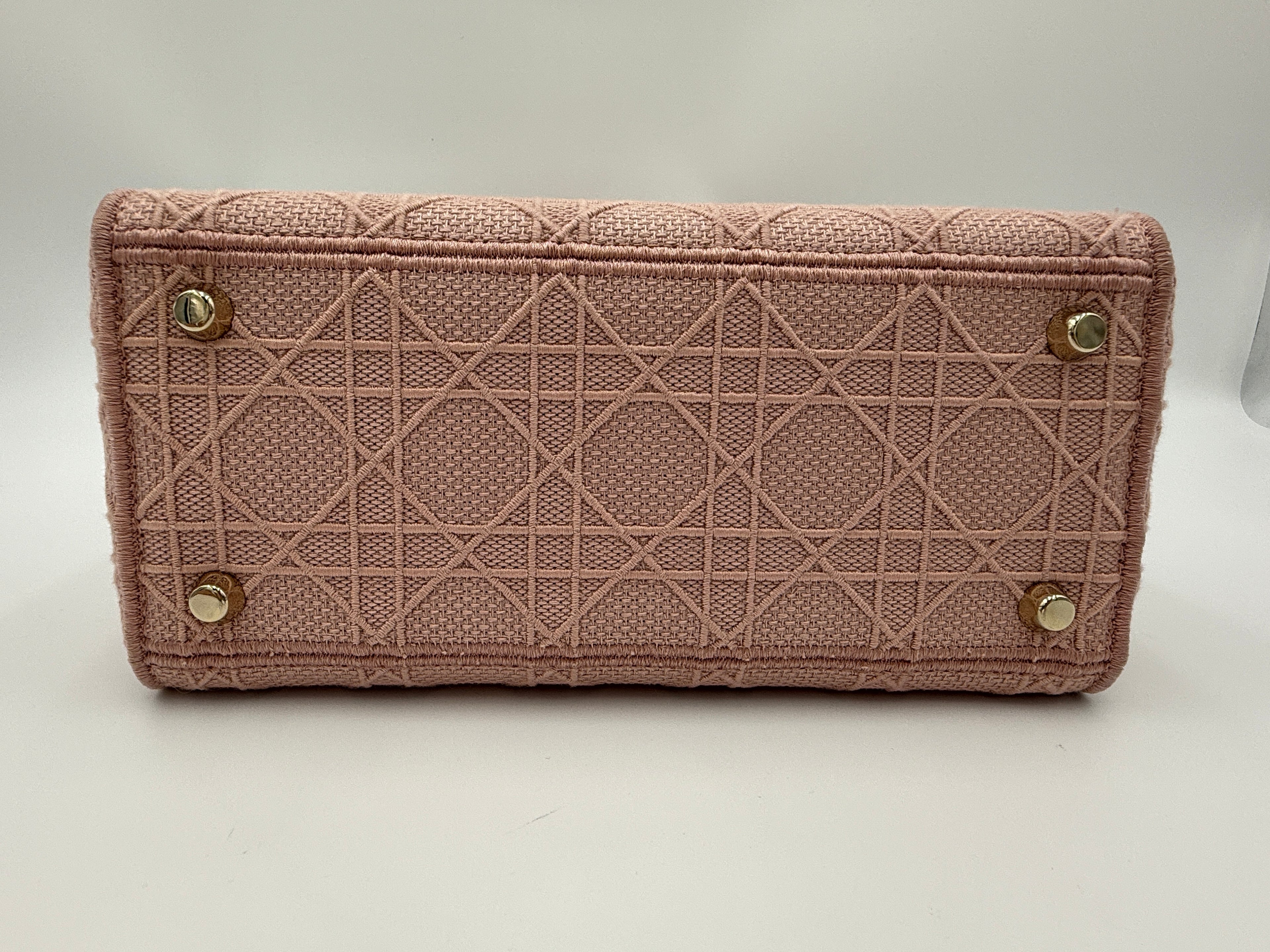 Lady Dior Cannage Rosewood Canvas