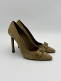 Ferragamo Olive suede pump