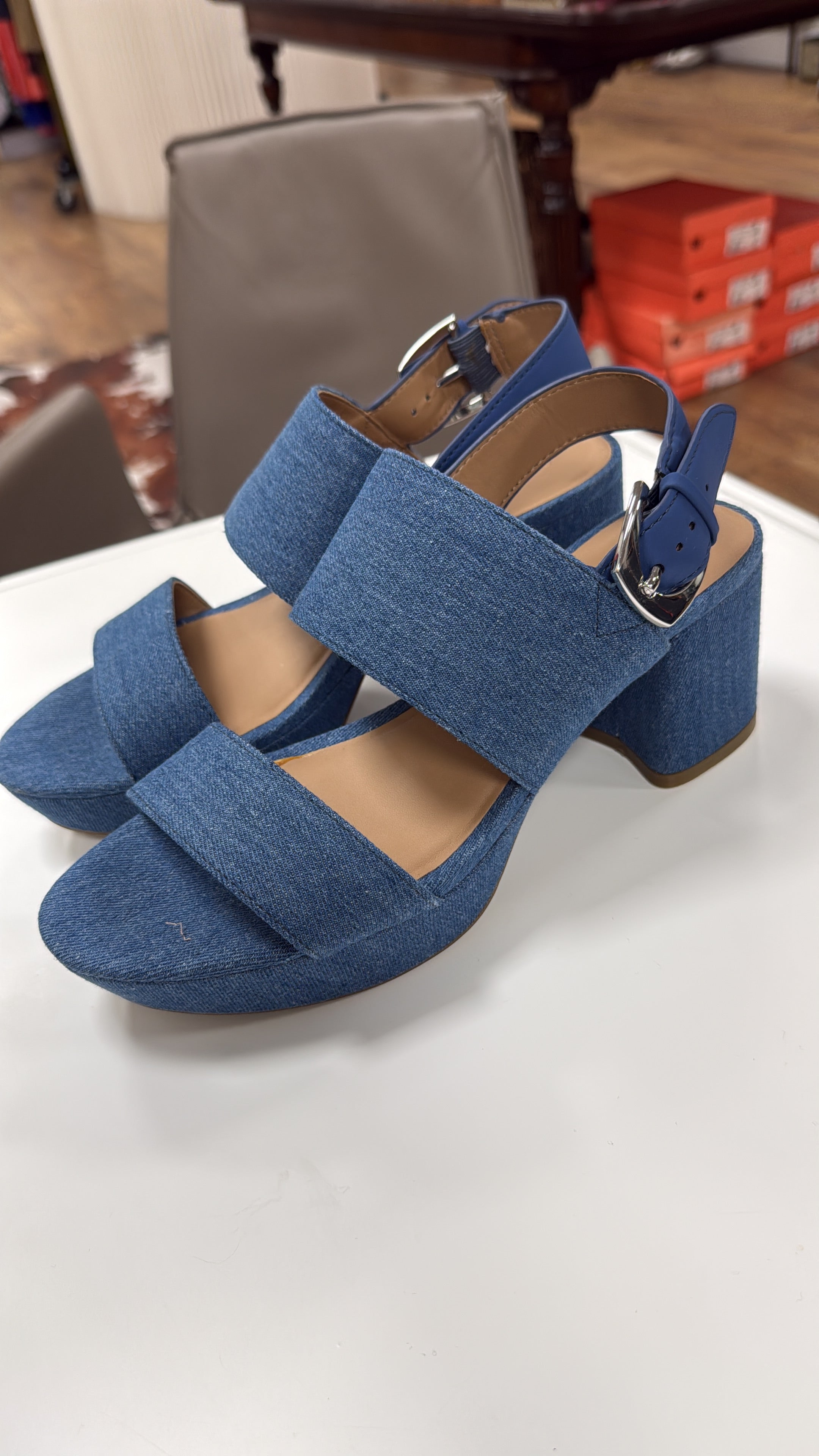 Aerosoles denin sandals NEW size 8