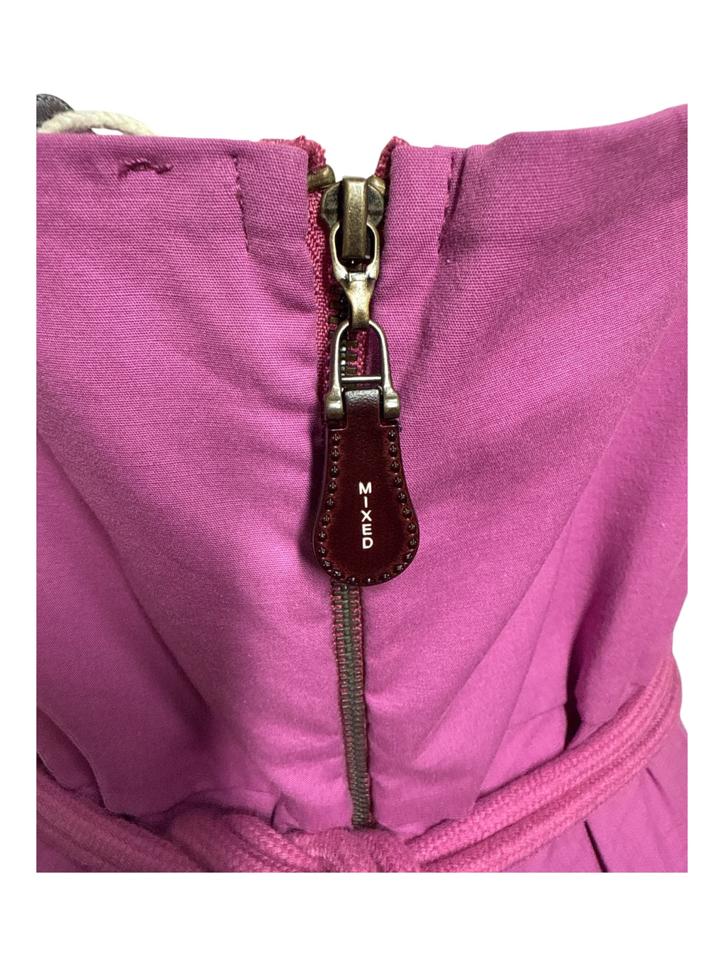 Mixed Purple Cotton Dress Medium with Cord Belt