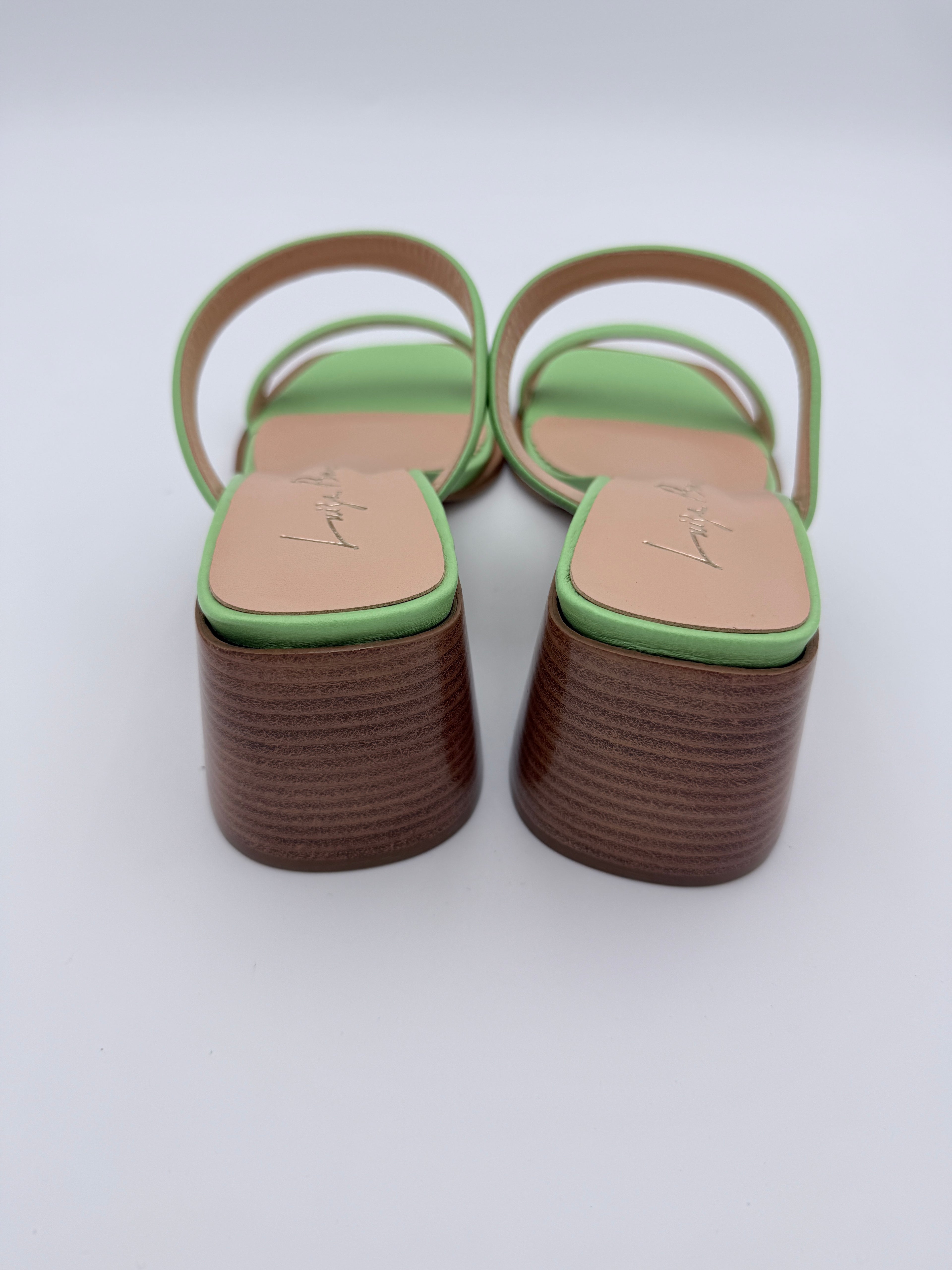 Luiza Barcelos Aurora Green Citrus Mules  B003 V5