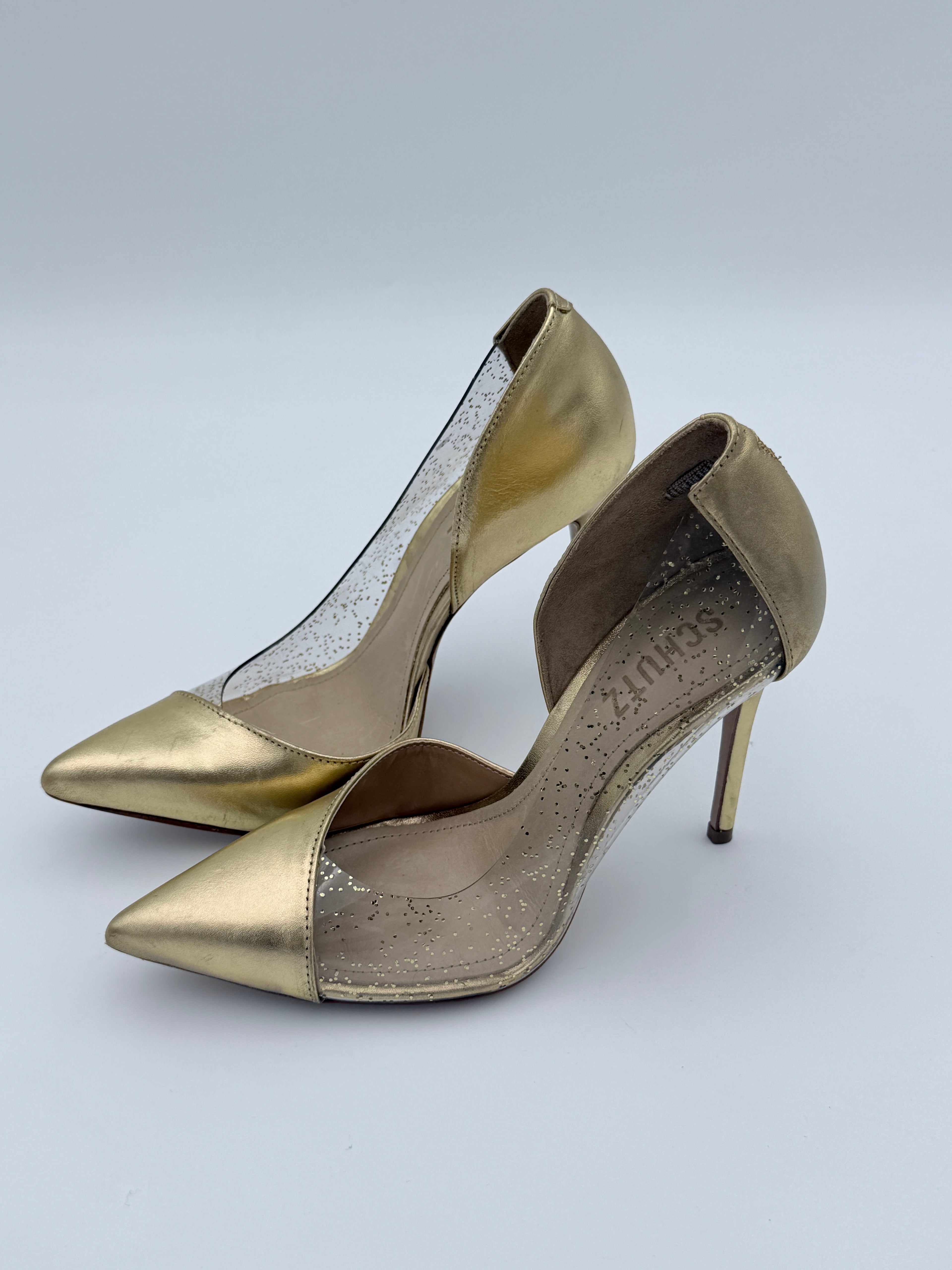 Schutz Chelsie Gold New Size 6.5