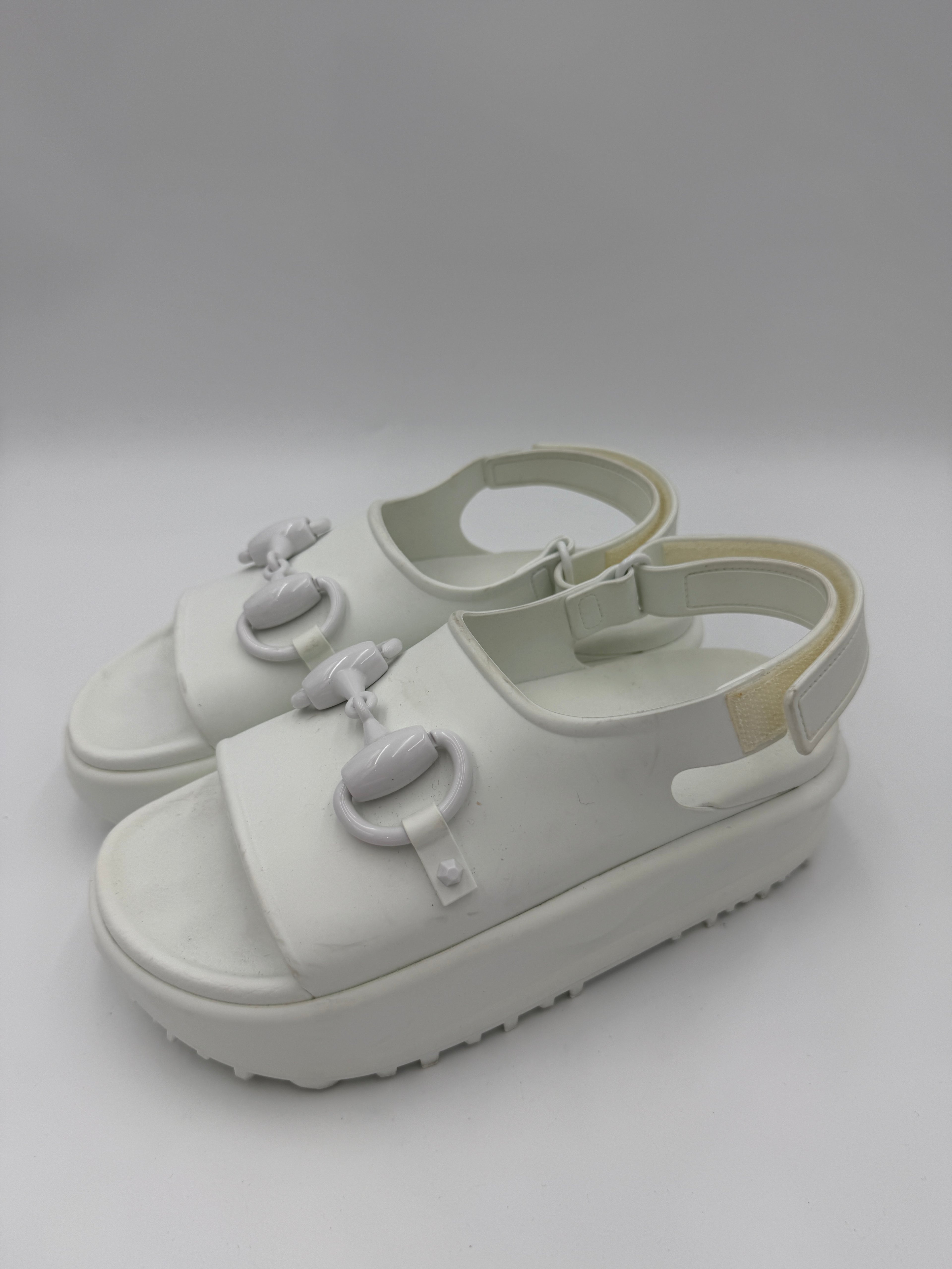 Gucci White Rubber Platform 36
