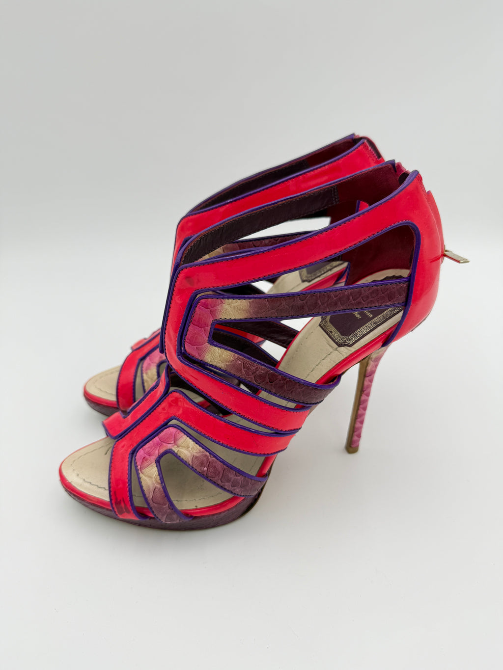 Dior Neon Pink Patent Heel Size 39