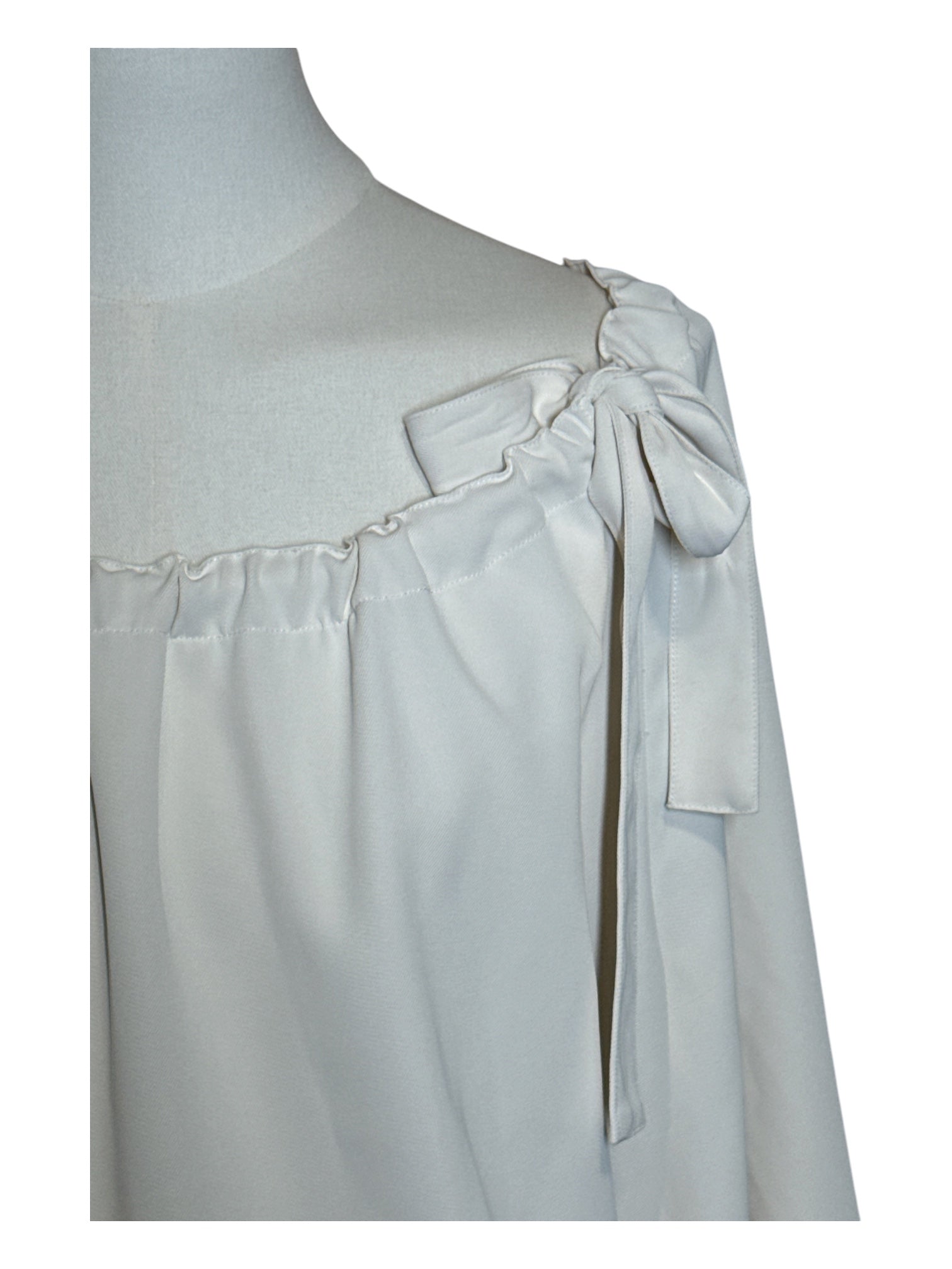 ZIMMERMAN OFF WHITE CREPE DRESS