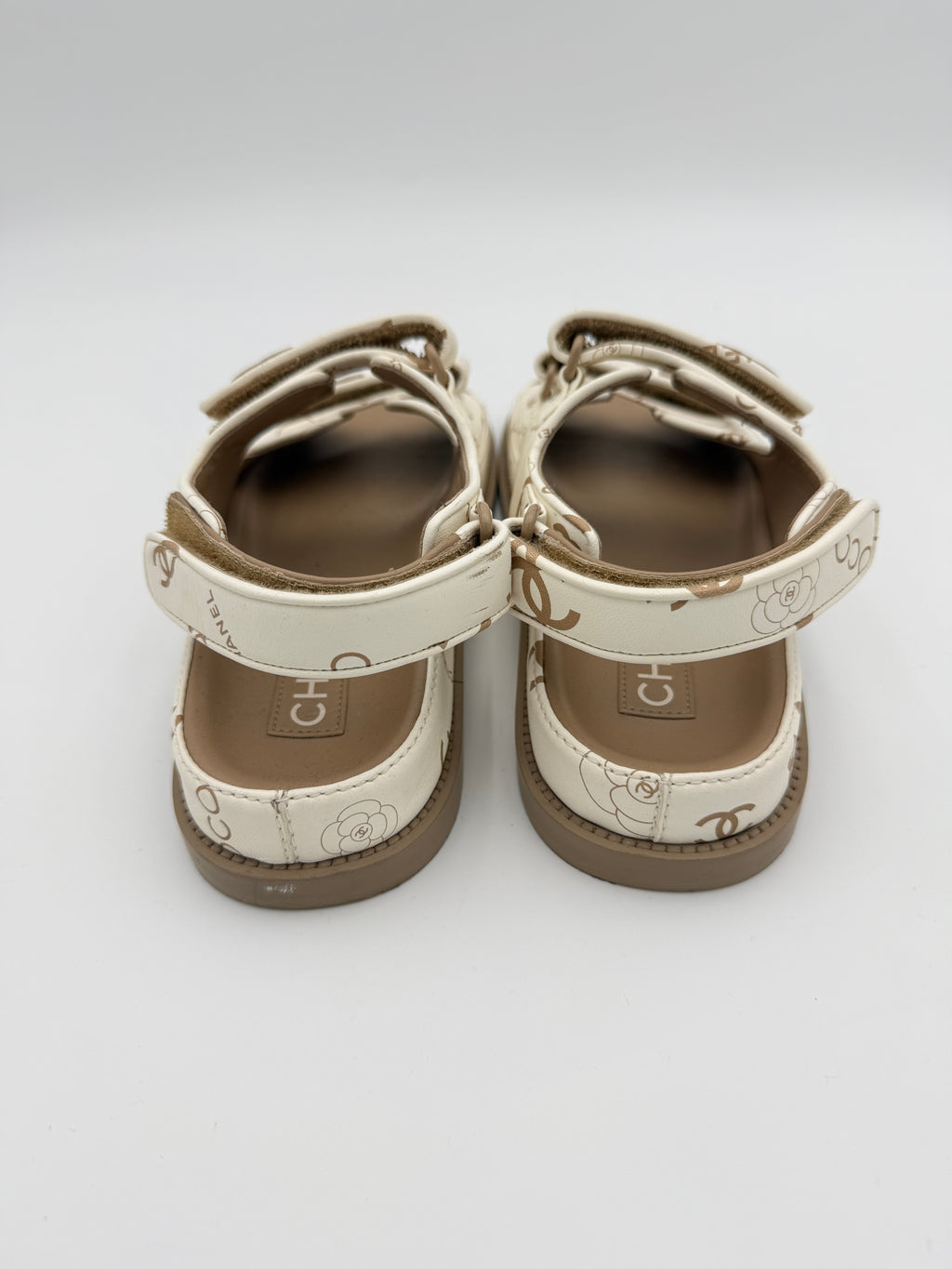 Chanel Off White Dad Sandals Size 37