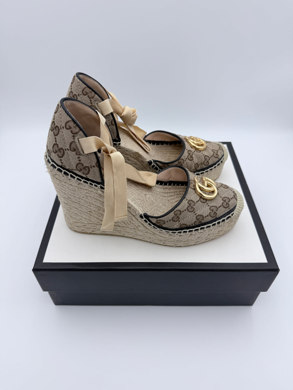 Gucci Monogram High espadrilles full set size 40,5