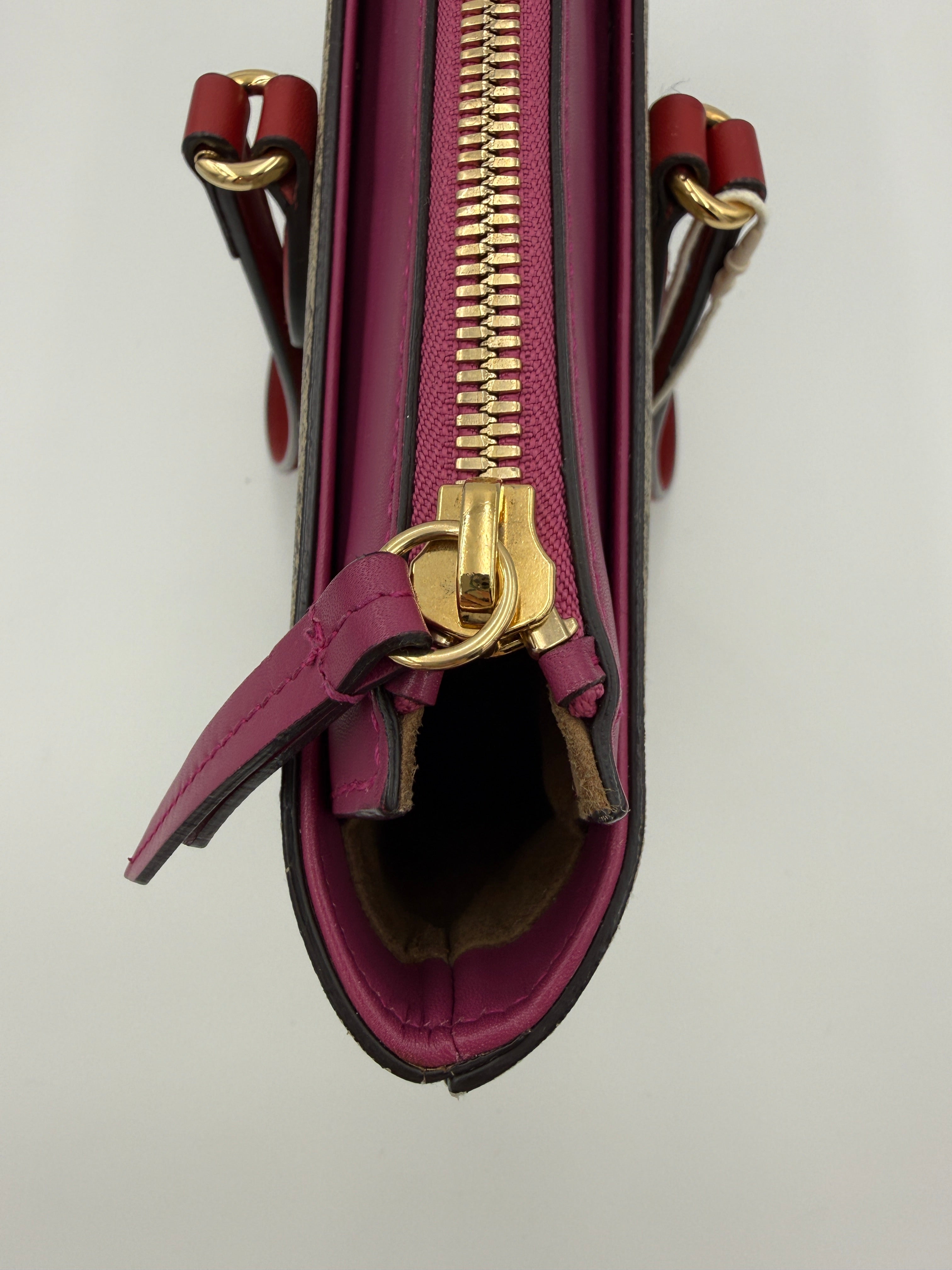Gucci GG Monogram Hibiscus Red Tote