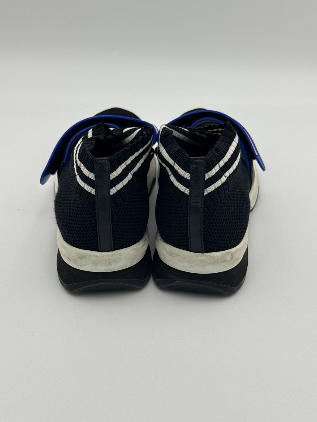 Fendi Rockoko Black Knit Sneaker Size 38