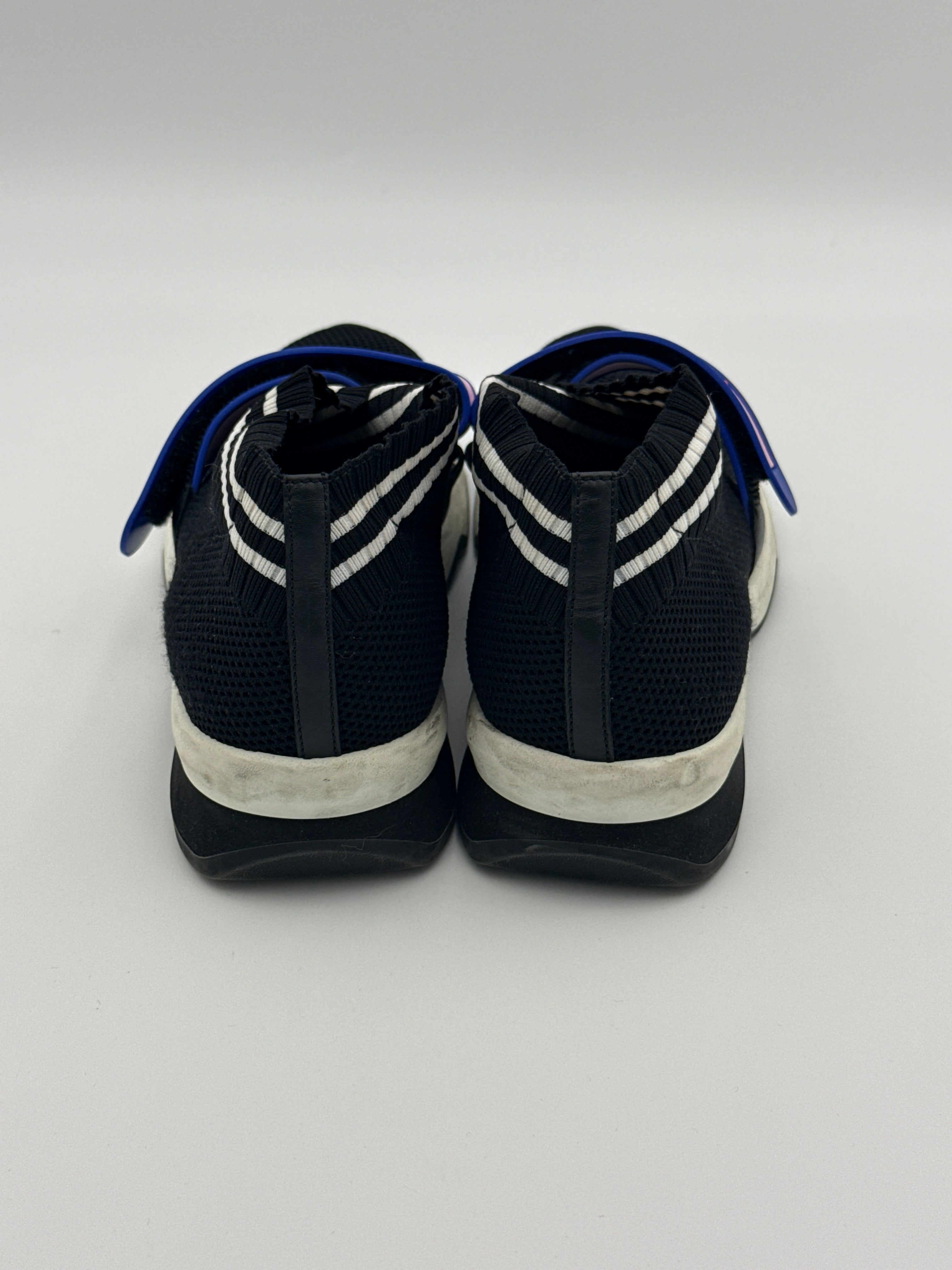 Fendi Rockoko Black Knit Sneaker Size 38