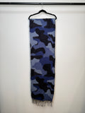 Blue Militar print scarf