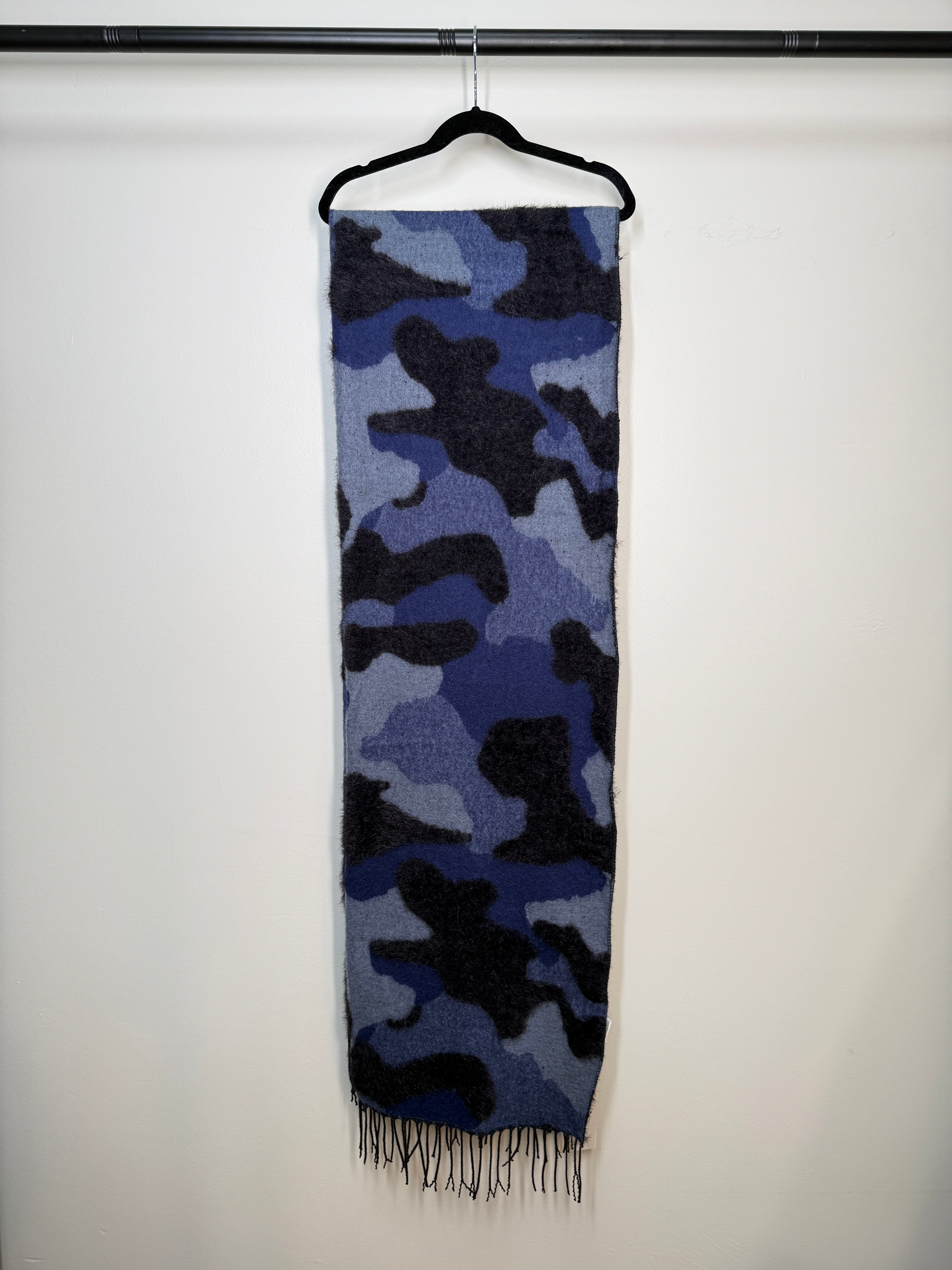 Blue Militar print scarf