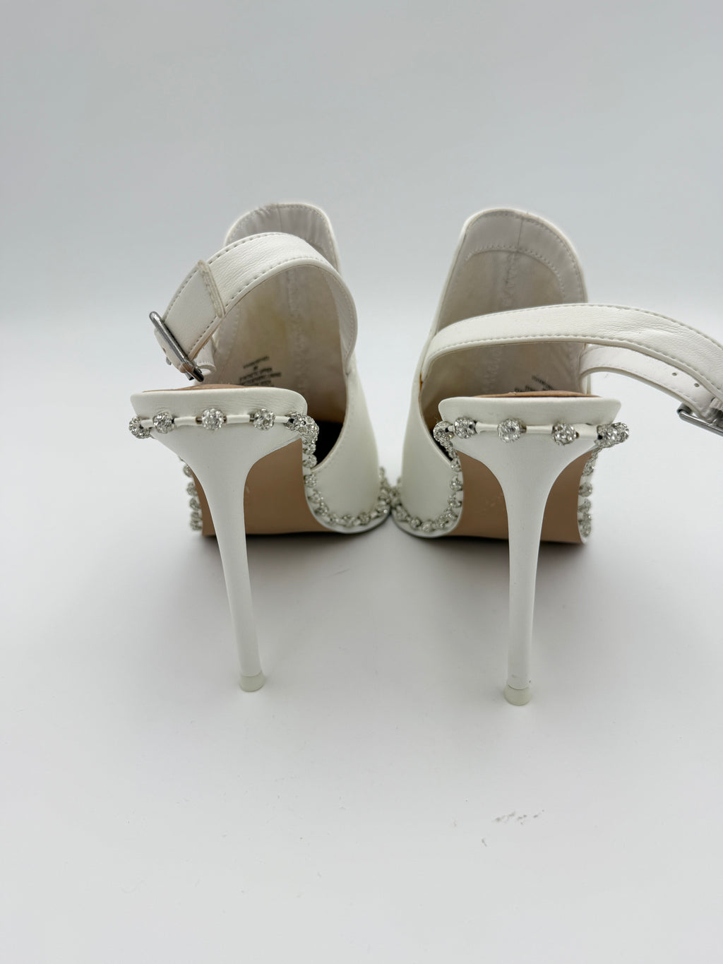 Steve Maden Vivian White heel Size 8