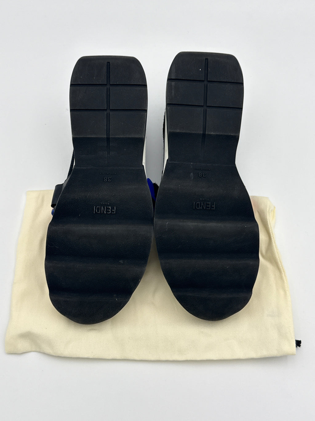 Fendi Rockoko Black Knit Sneaker Size 38