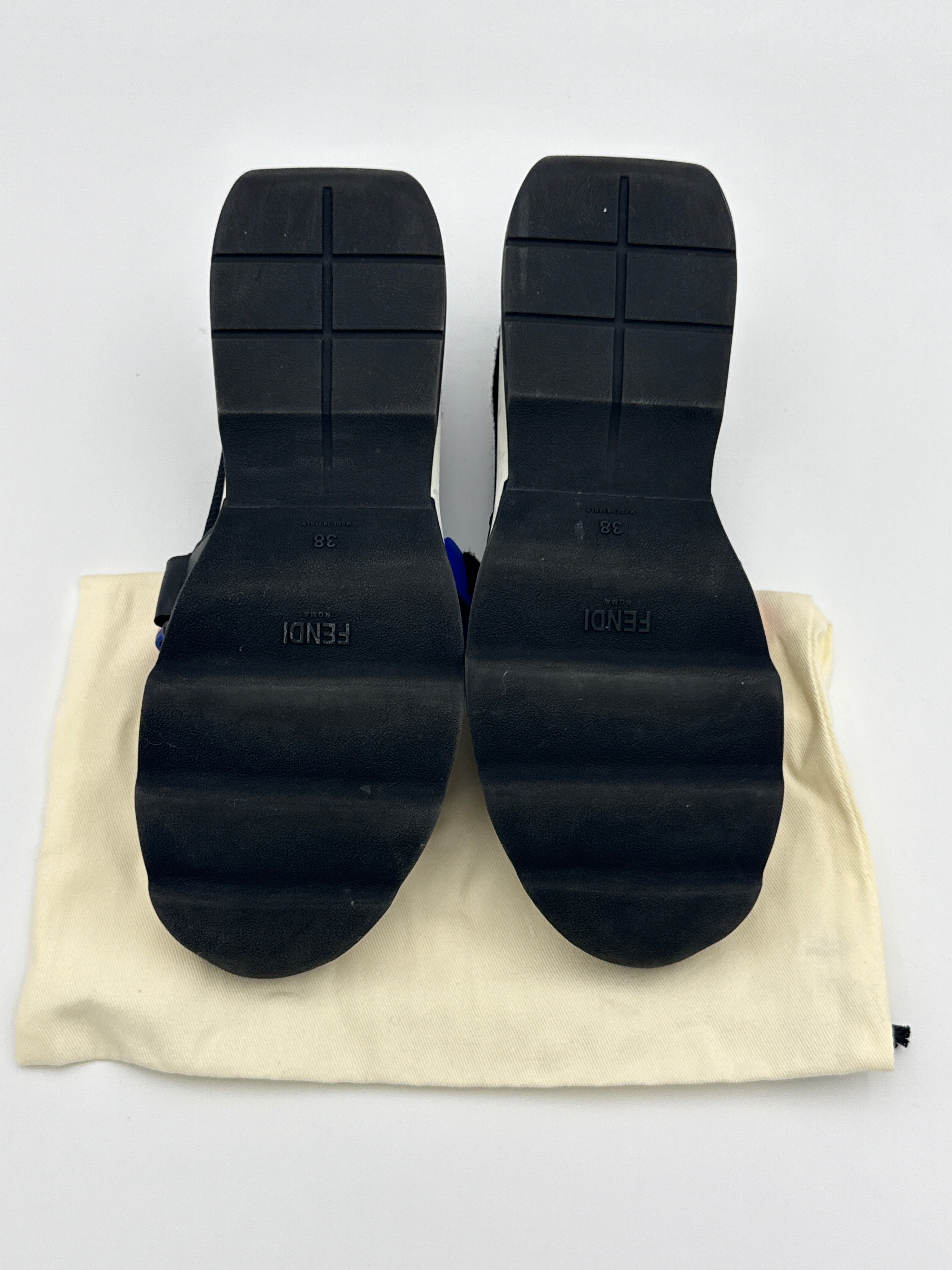 Fendi Rockoko Black Knit Sneaker Size 38