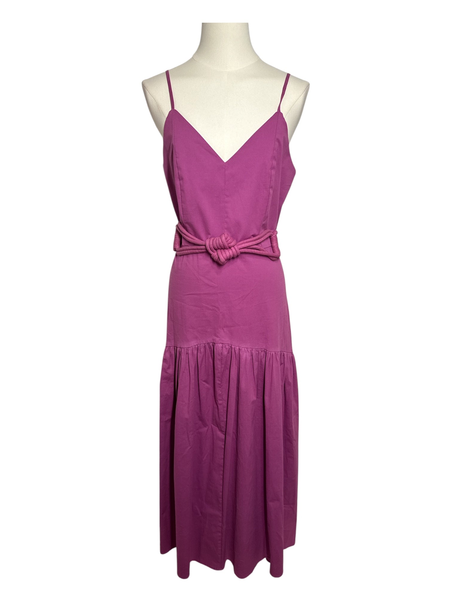 Mixed Purple Cotton Dress Medium with Cord Belt
