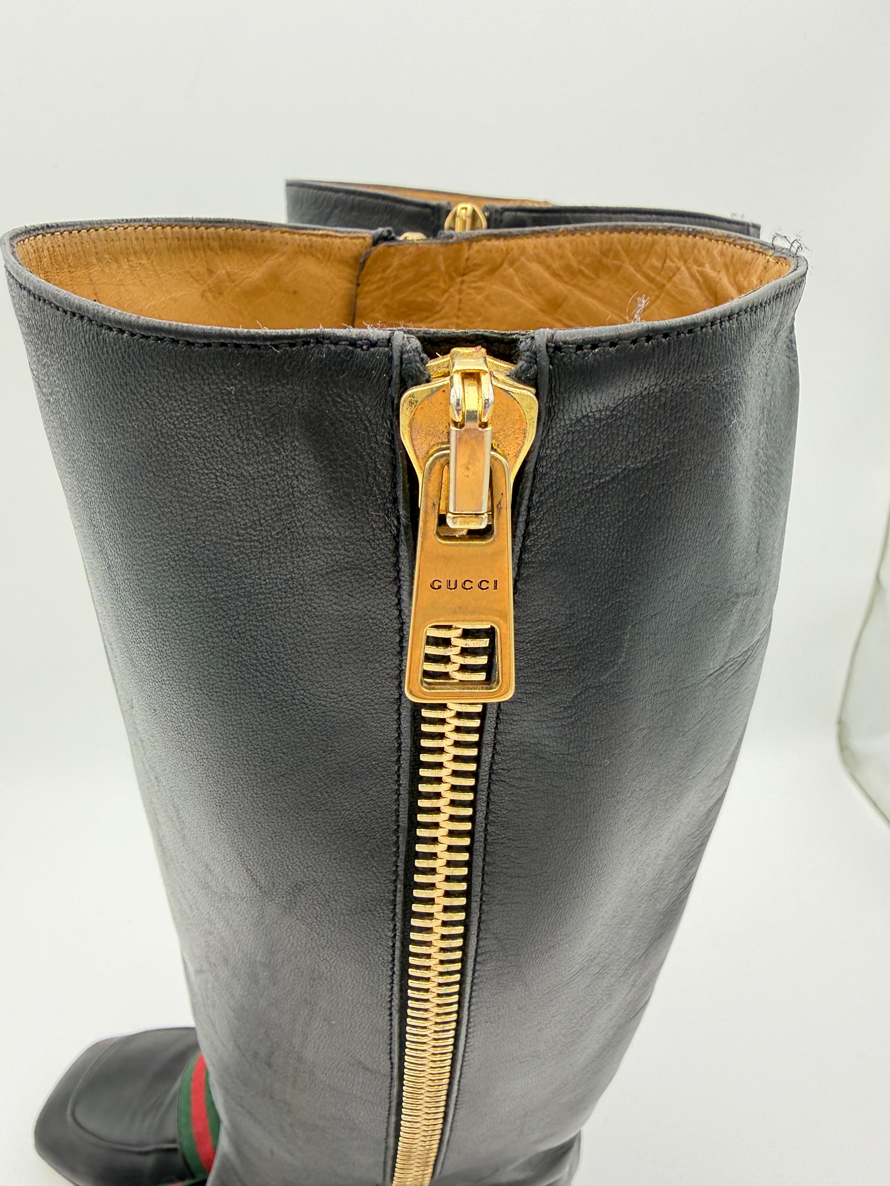 Gucci Marmont Black Boots Size 36,5