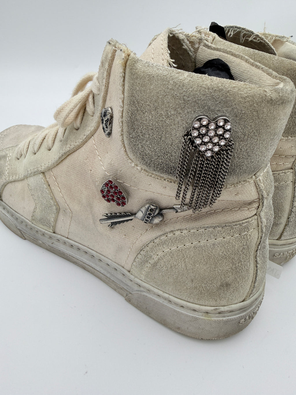Saint Laurent joe hight top Distressed sneakers size 39