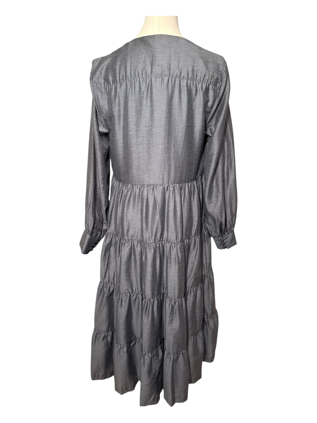 Anthropologie Gray Midi Dress Xsmall NWT