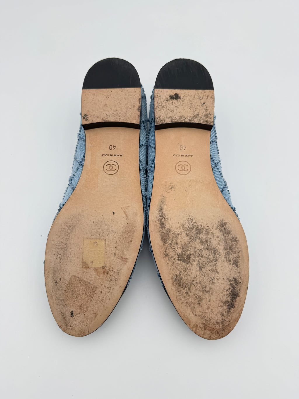 Chanel Light Denin Ballerinas Size 40