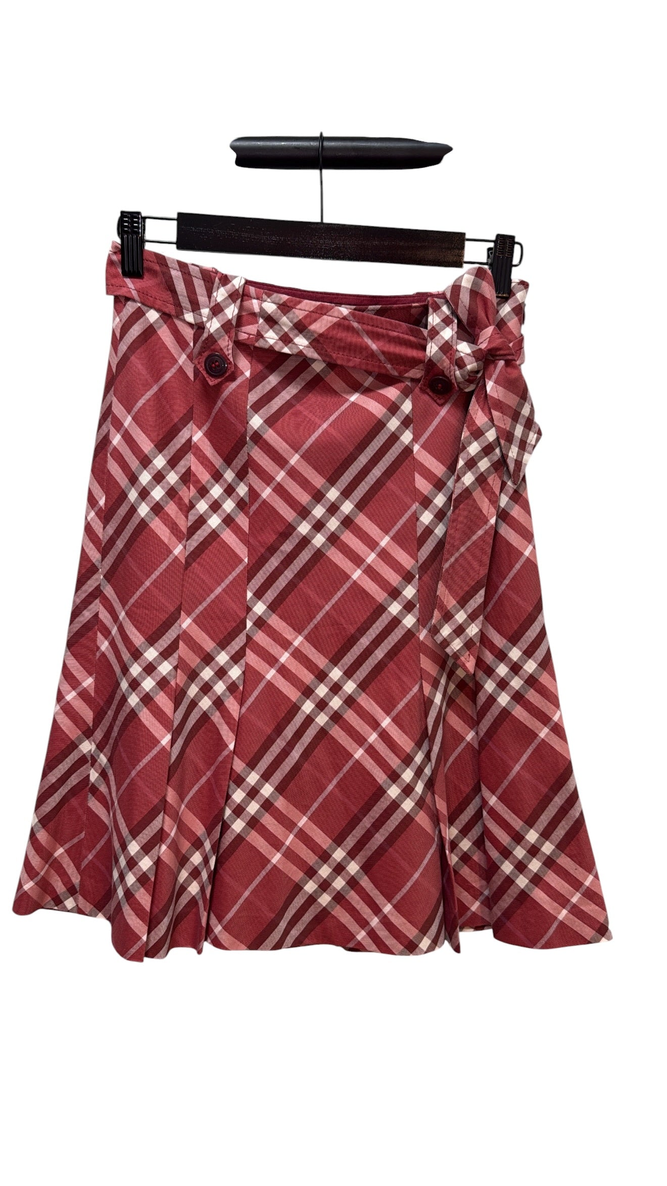 Burberry Red Plaid Skirt X Small