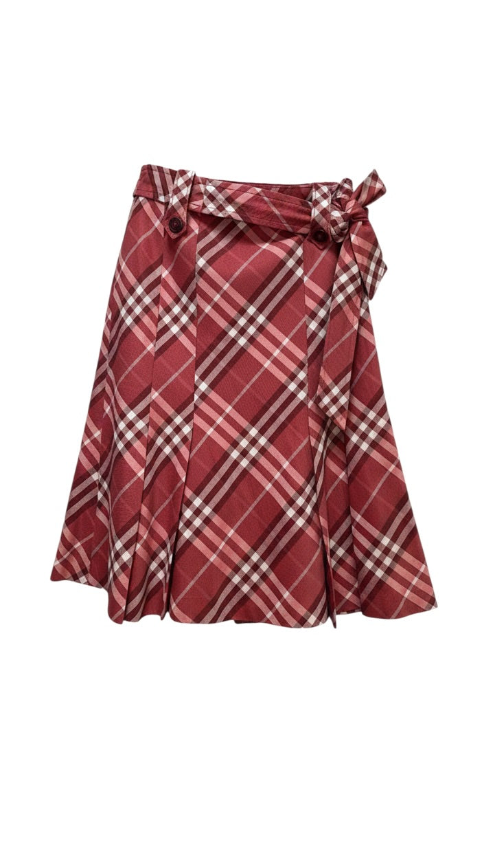 Burberry Red Plaid Skirt X Small