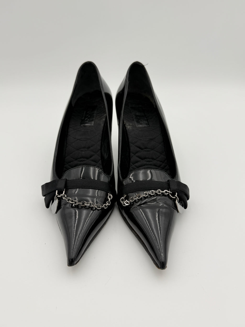 Gucci pointed patent scarpin