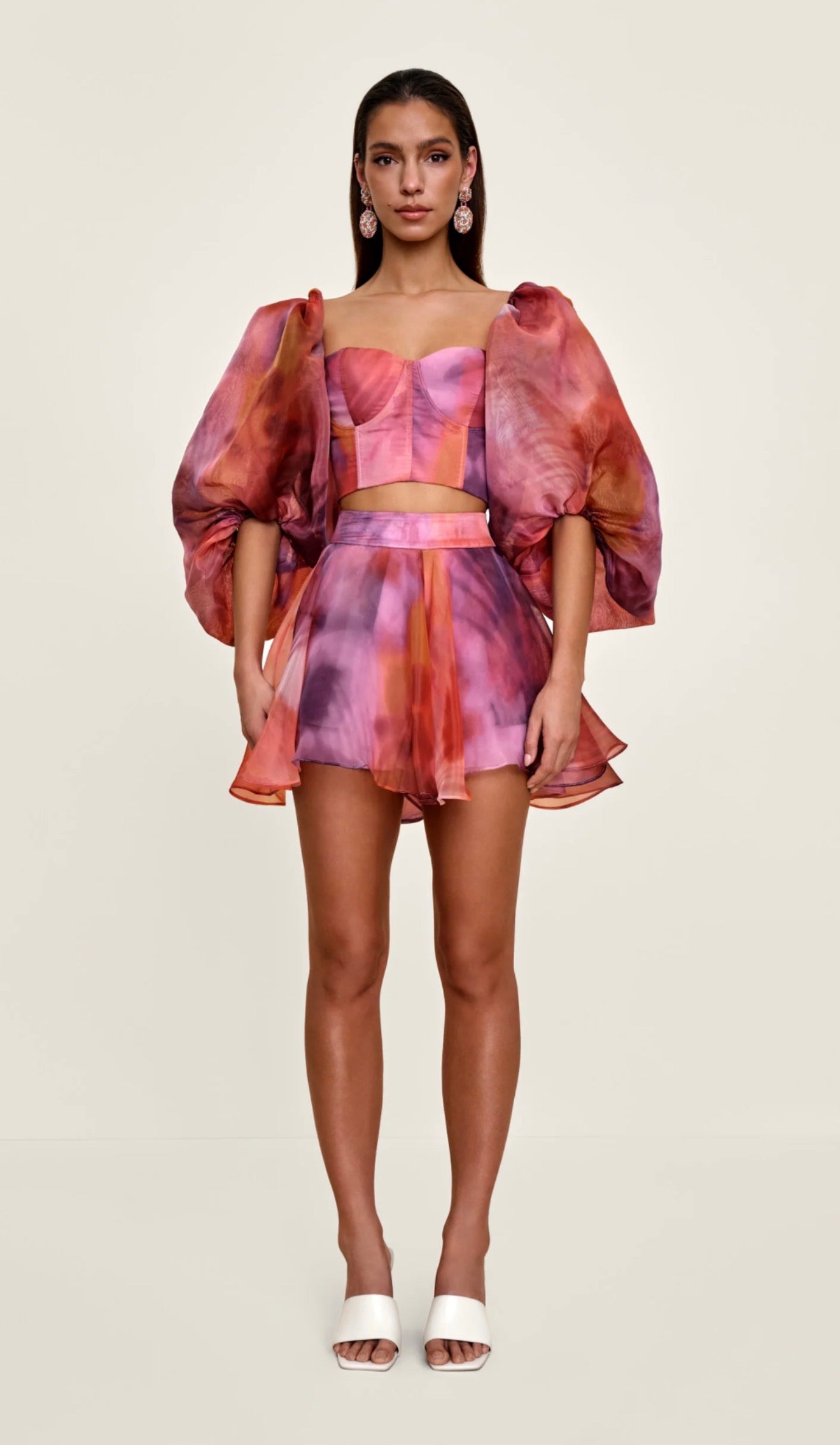 Andrea Iyamah Pink tie die skirt set Size L