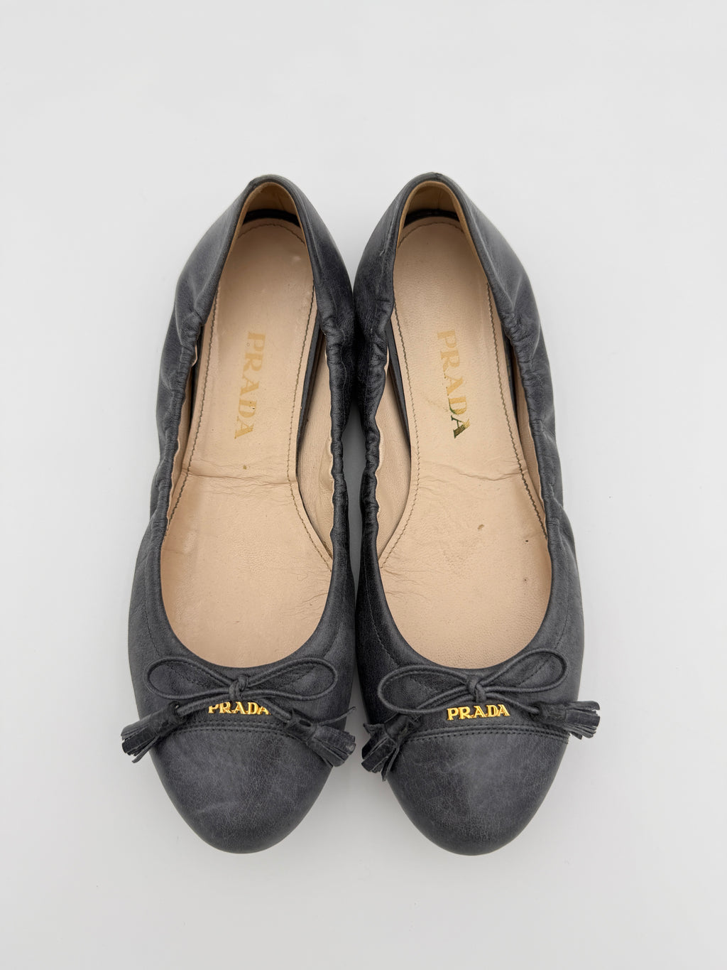 Prada Gray Ballerinas Size 37,5