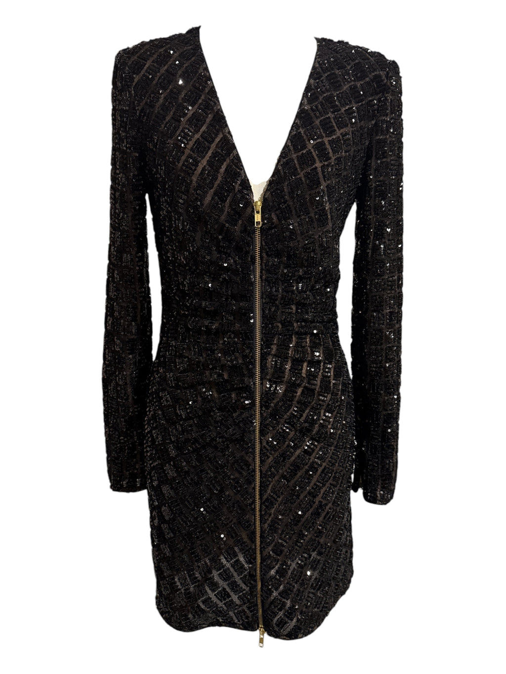 Self Portrait black sequin dress Size 4
