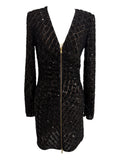 Self Portrait black sequin dress Size 4