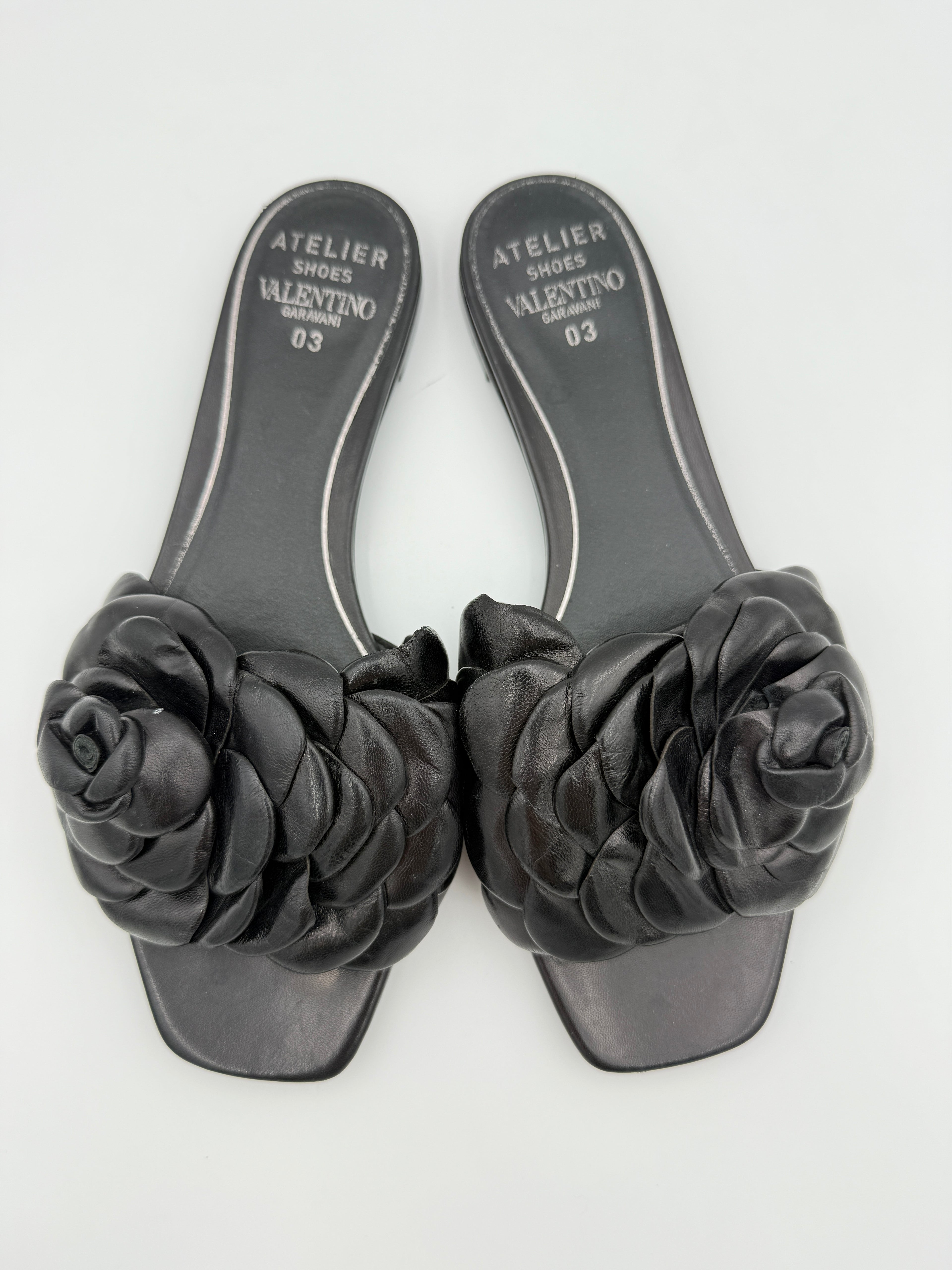 Valentino Black Rose flat size EU38