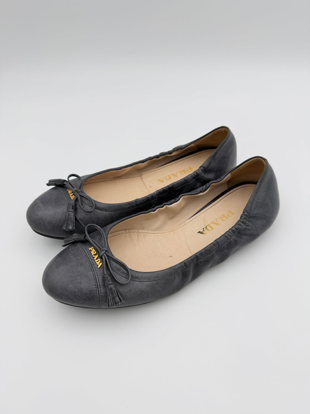Prada Gray Ballerinas Size 37,5