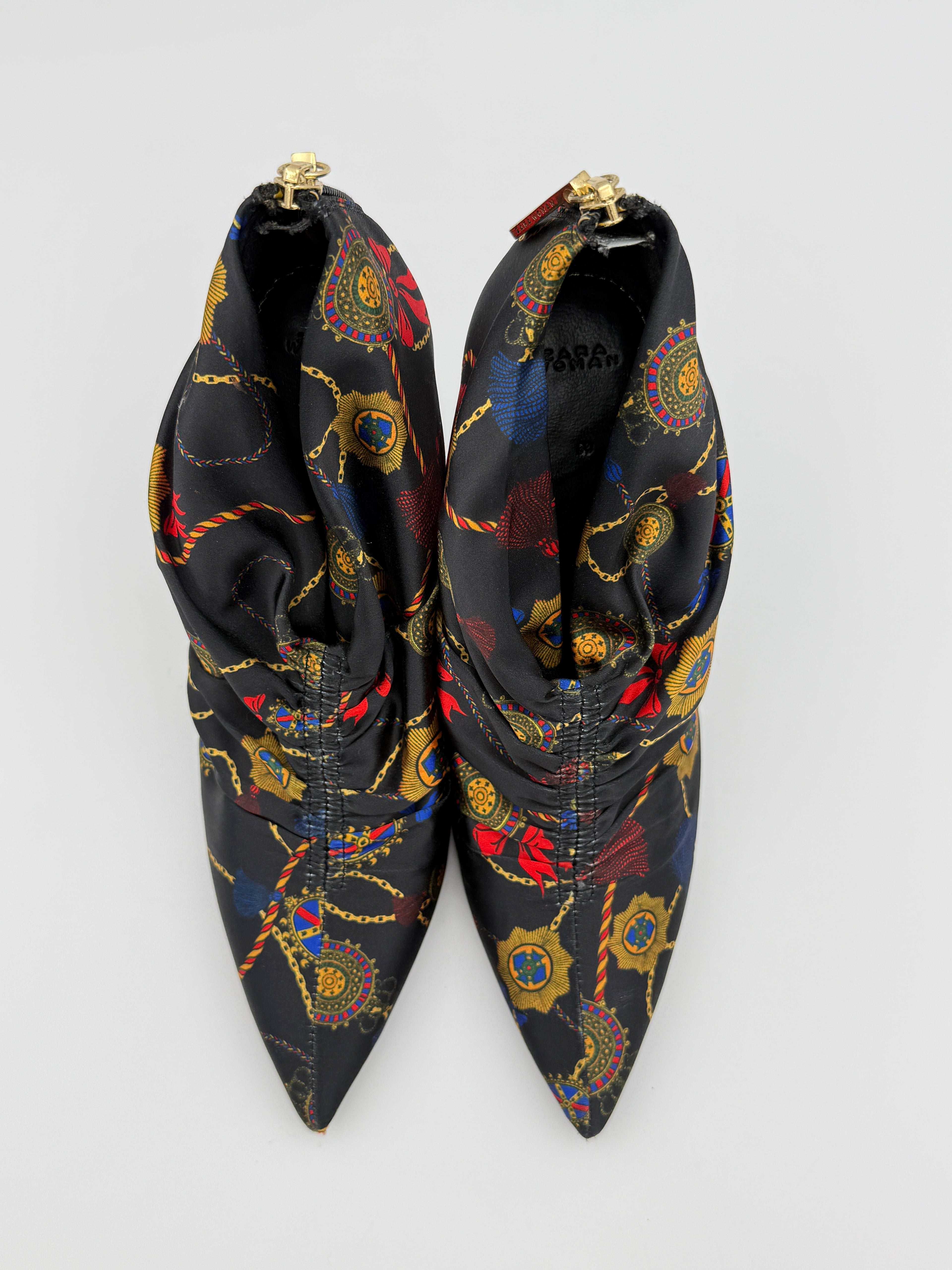 Zara Printed Boots Size 38
